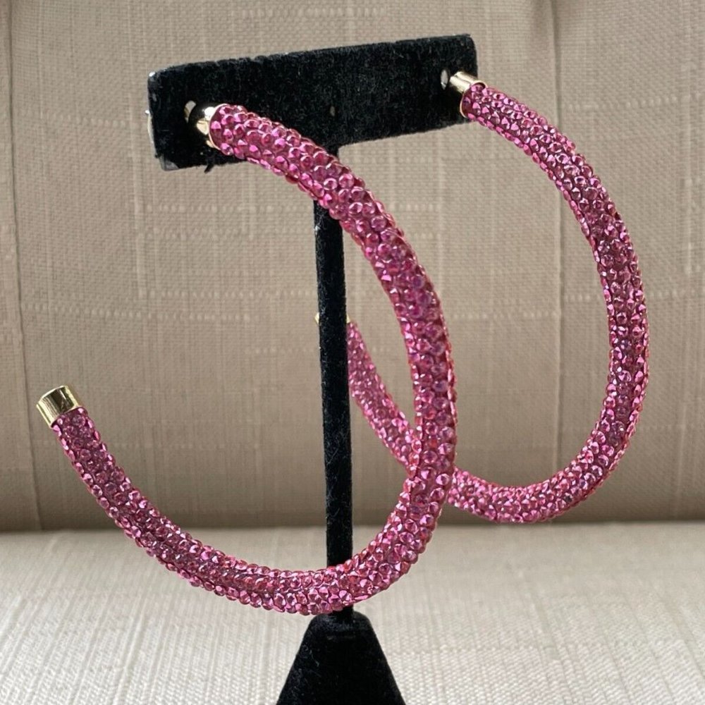 Melrose and Market Women Earrings Hoop Purple Tone Ear Jewelry New